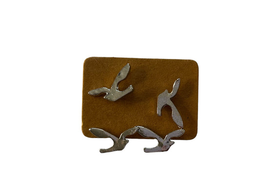 Birds of a feather flock together stud earring