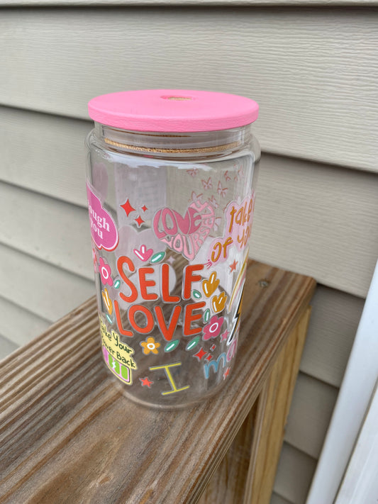 Self Love Glass Cup (No Lid)