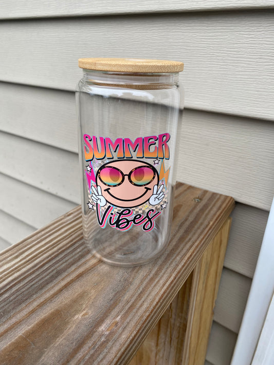 Summer Vibe Glass Cup